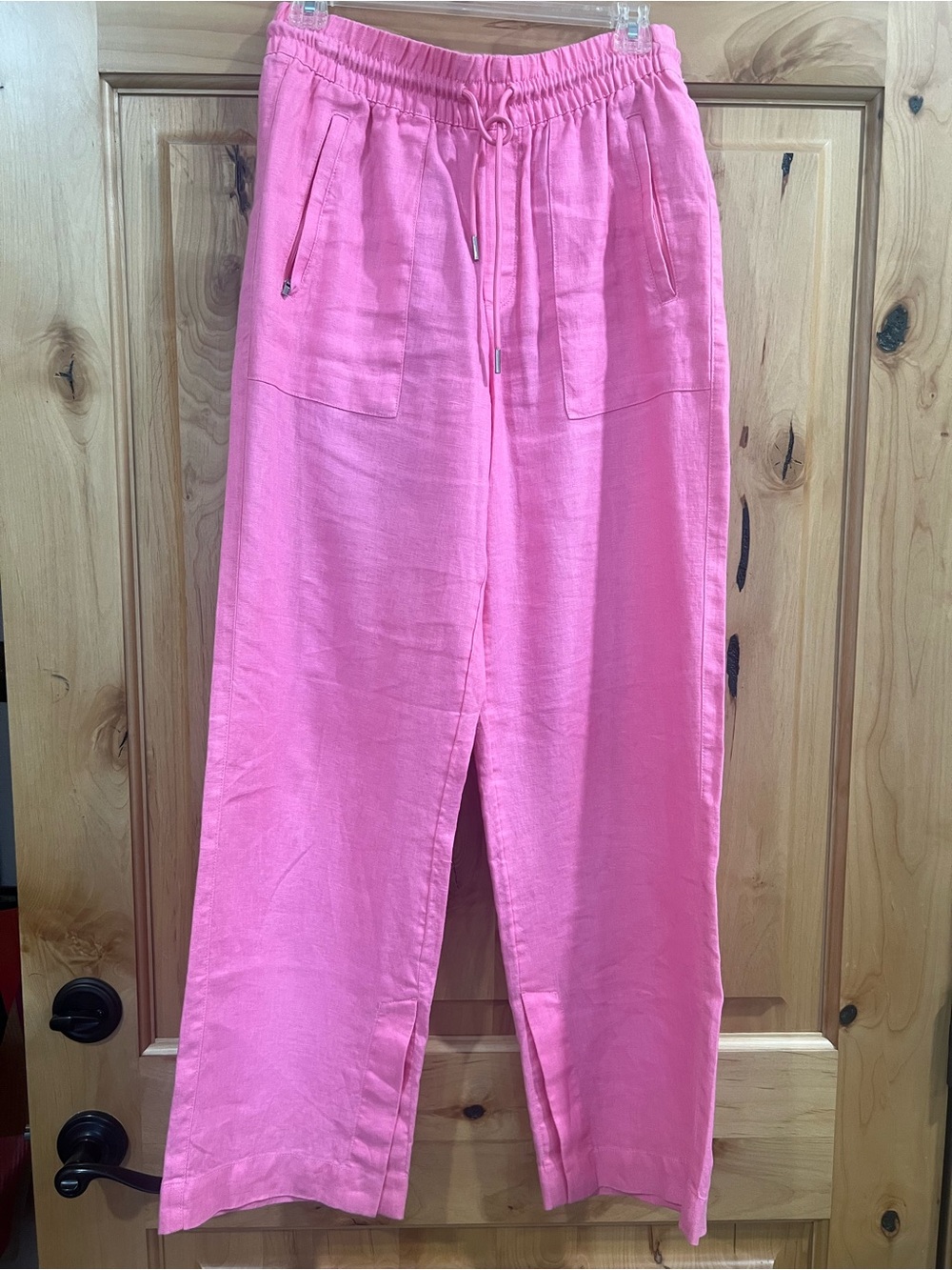 Athleta Retreat Wide Leg Linen Pant XS Pink - Picture 3 of 9